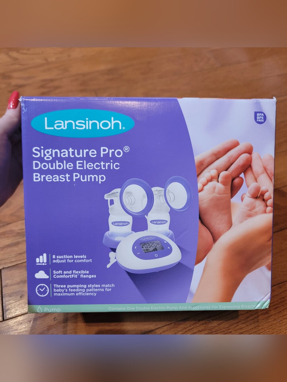 Lansinoh Signature Pro Double Electric Breast Pump - Purple/White